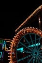 Decorative Ferris Wheel Covered in Christmas Lights