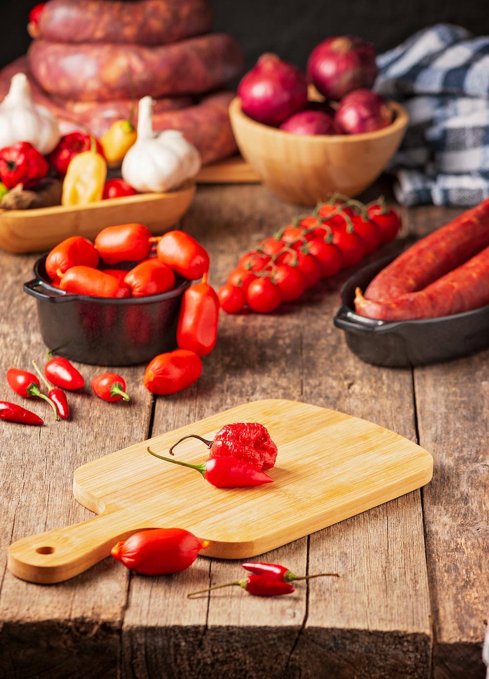 Spicy Sausage and Peppers Skillet