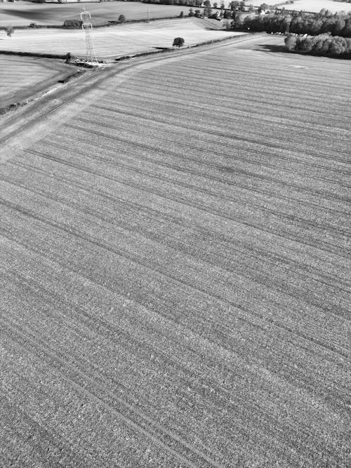 Aerial View of a Plowed Field on the Outskirts of Hemel Hempstead