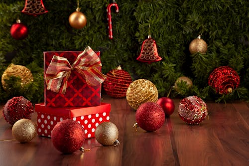 Christmas Balls and Gift Boxes