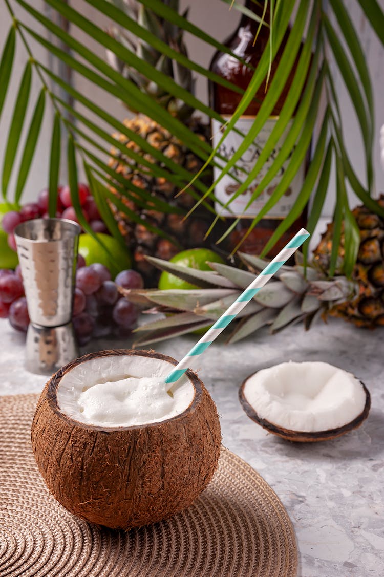 Cocktail In Coconut Shell