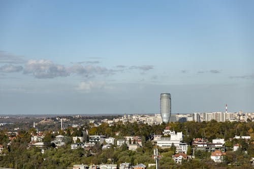 Belgrade Tower over Buildings and Trees in Belgrade