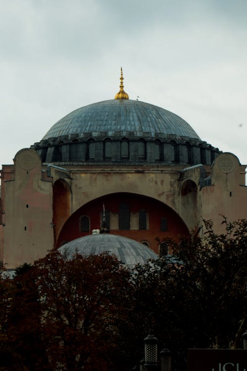 Facade of Hagia Sophia in Istanbul, Turkey 