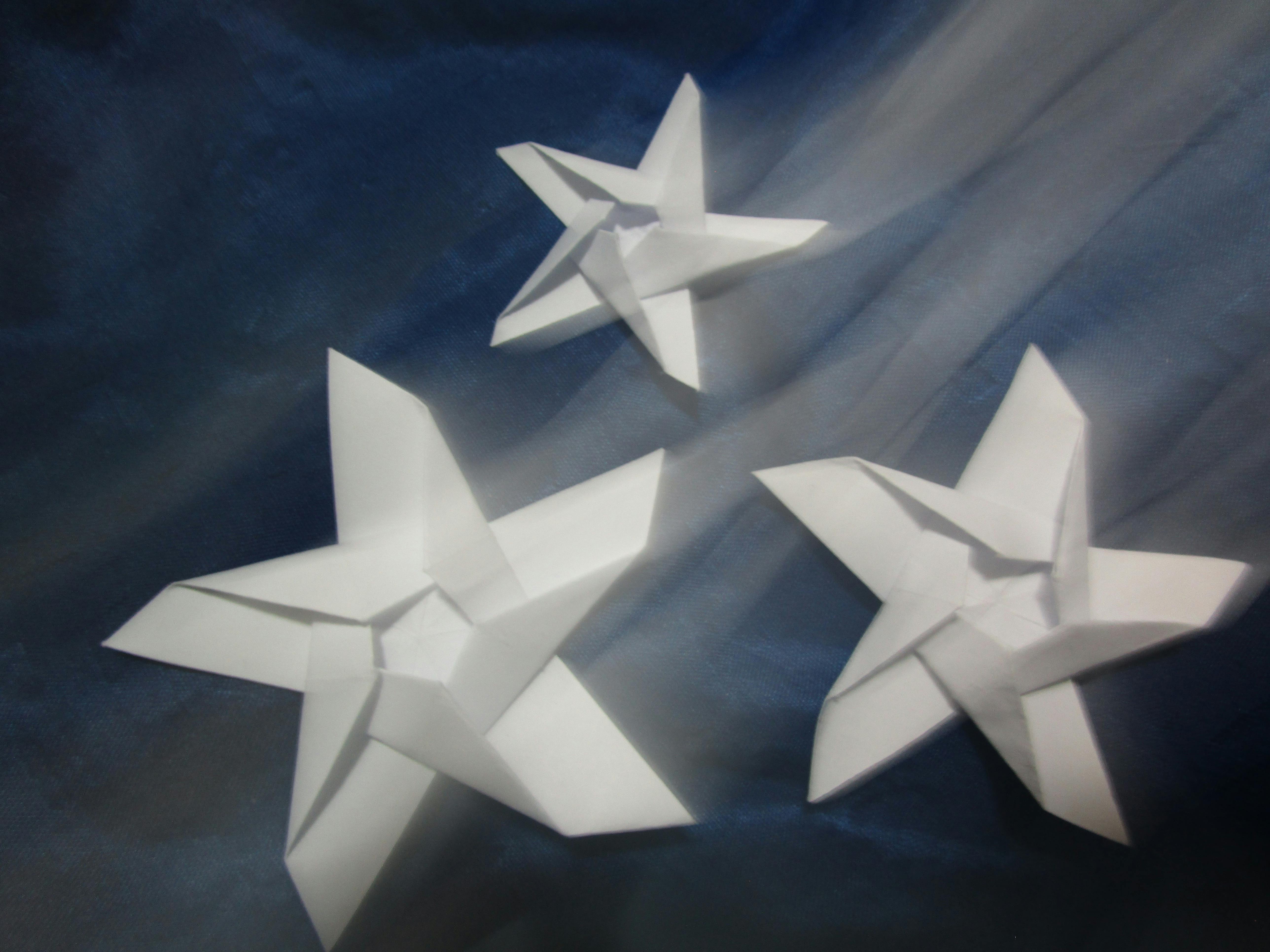 Free stock photo of ORIGAMI stars shooting white paper folding art