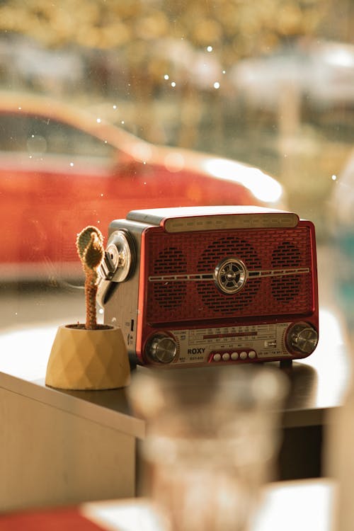 Close-up of a Vintage Radio 