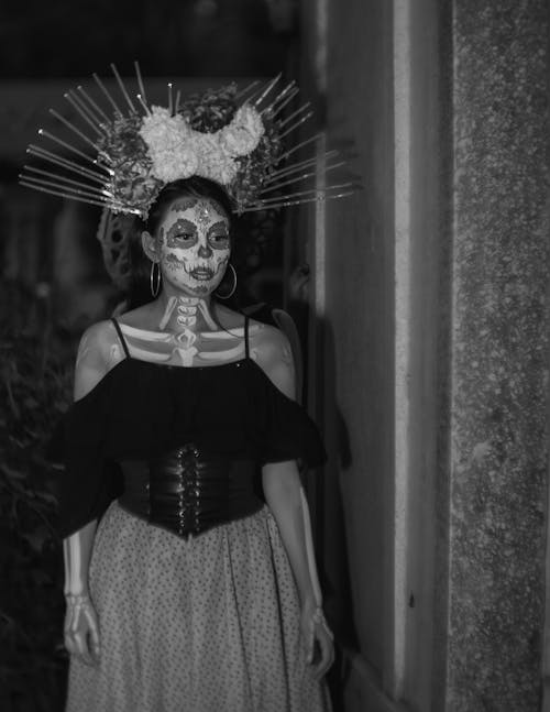 Ilmainen kuvapankkikuva tunnisteilla catrina, dia de muertos, kukat