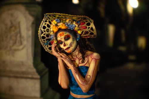 Ilmainen kuvapankkikuva tunnisteilla catrina, dia de muertos, hattu