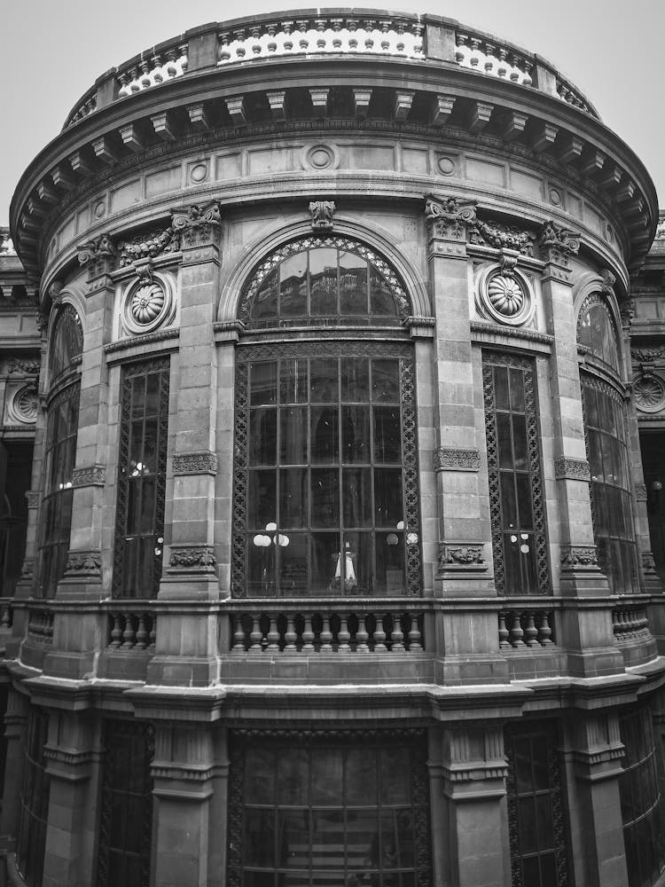 Facade Of A Round Historical Building 