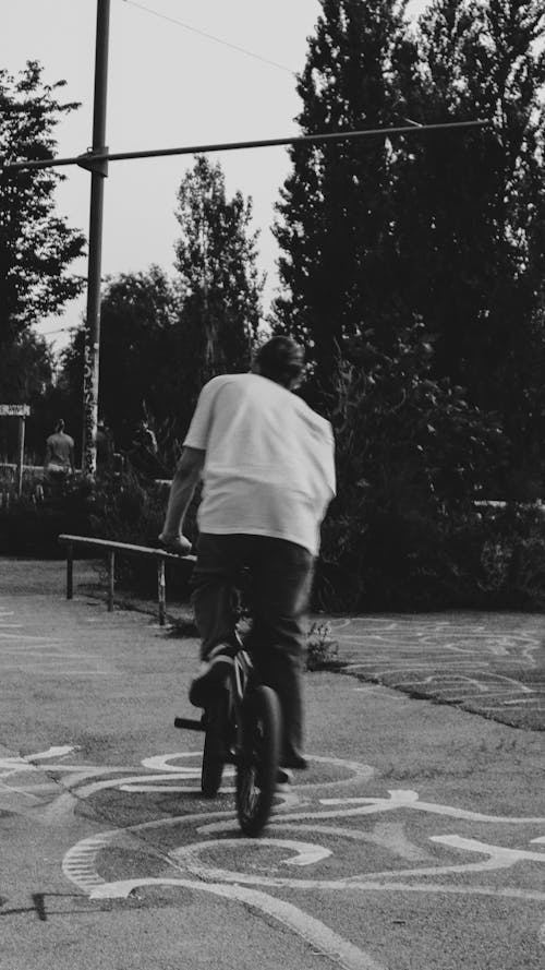 Man Riding Bike for Stunts