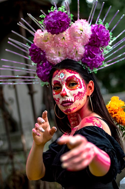 Ilmainen kuvapankkikuva tunnisteilla catrina, kukat, kulttuuri