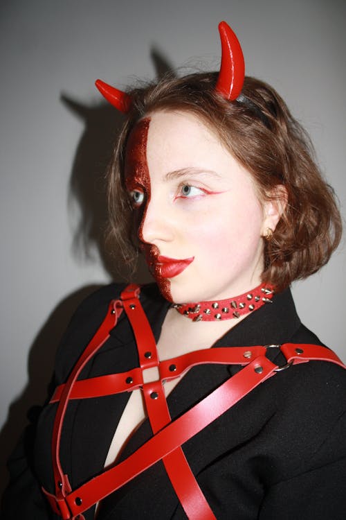 Young Woman Dressed as a Devil