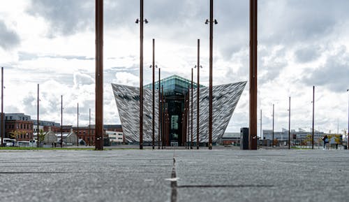 View of the Building of Titanic Belfast in Belfast, Northern Ireland