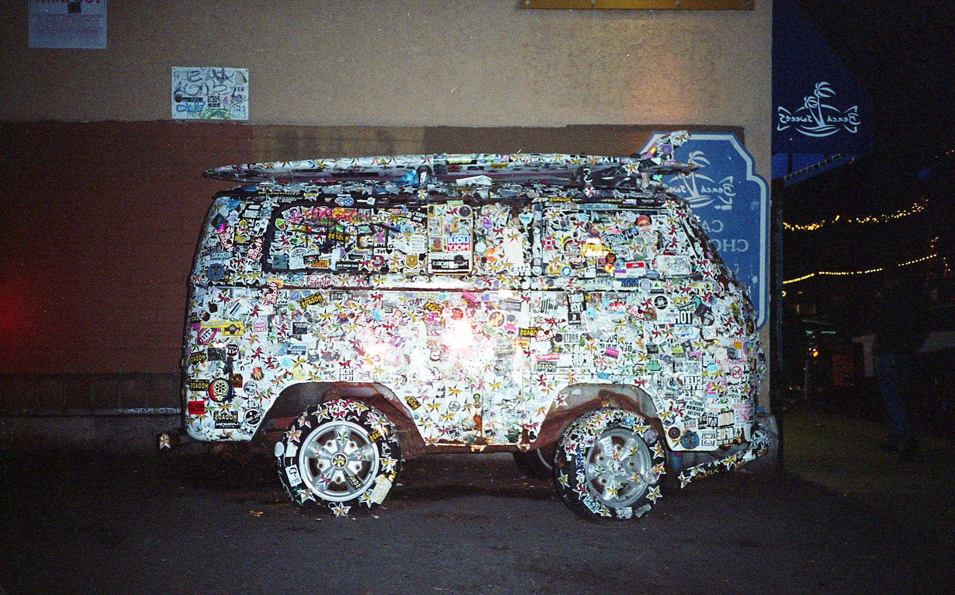 Vehicle Covered in Stickers