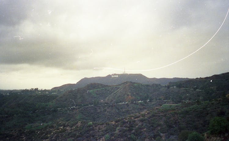 Film Photo Of The Hollywood Sign From A Distance