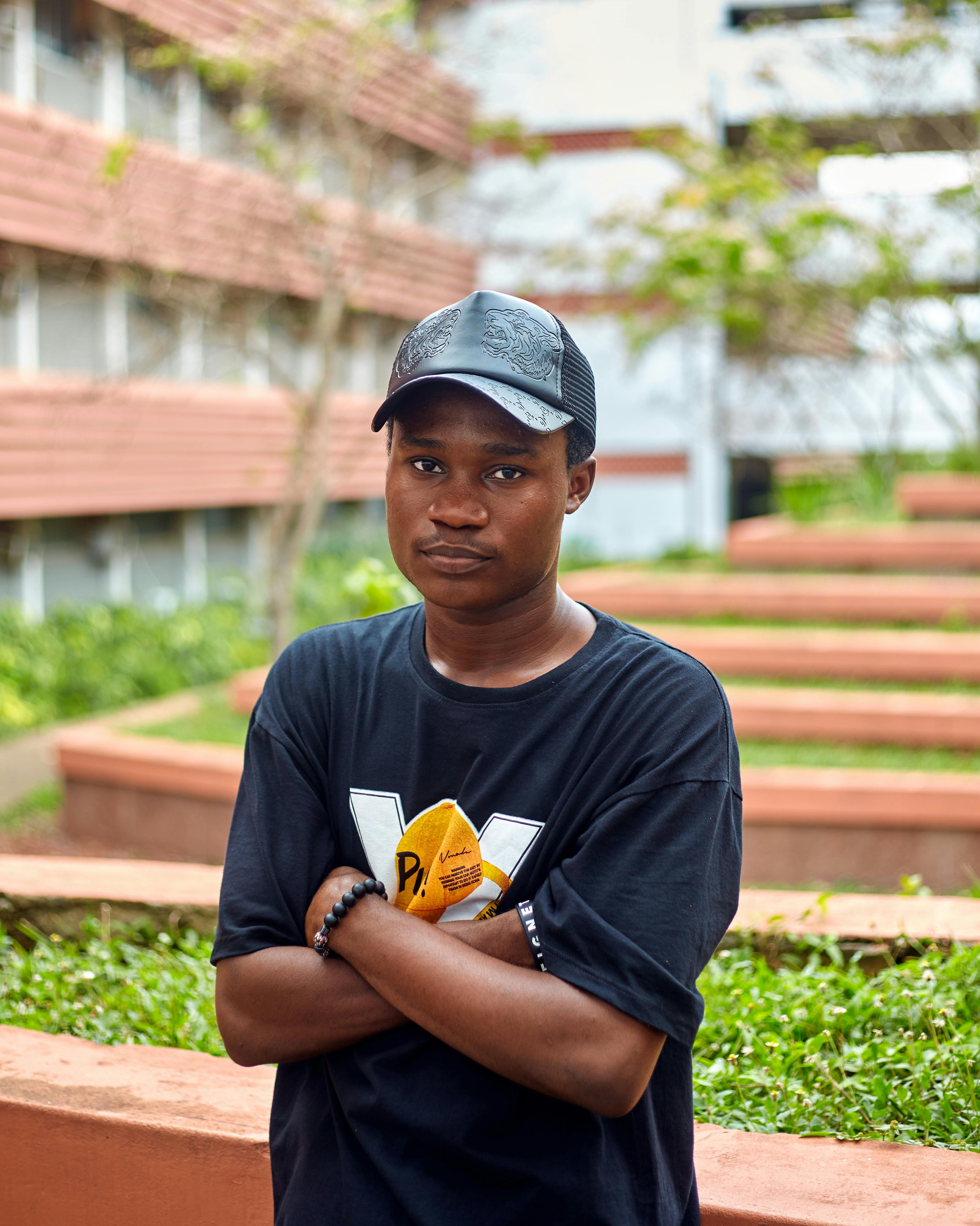 Man in Black TShirt with Cap on Head · Free Stock Photo