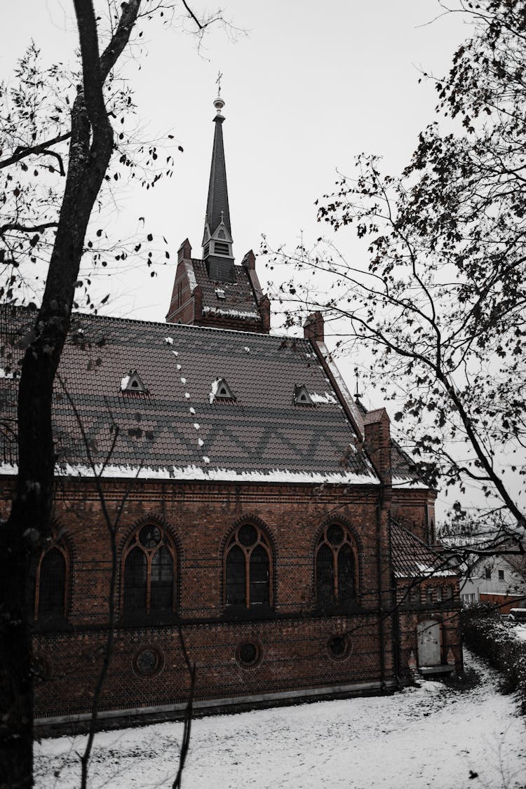 Gothic Church In Winter