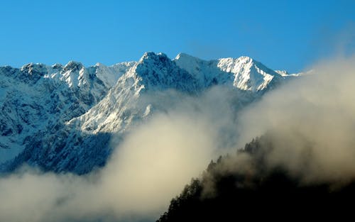 คลังภาพถ่ายฟรี ของ ภูเขาที่ปกคลุมด้วยหิมะ