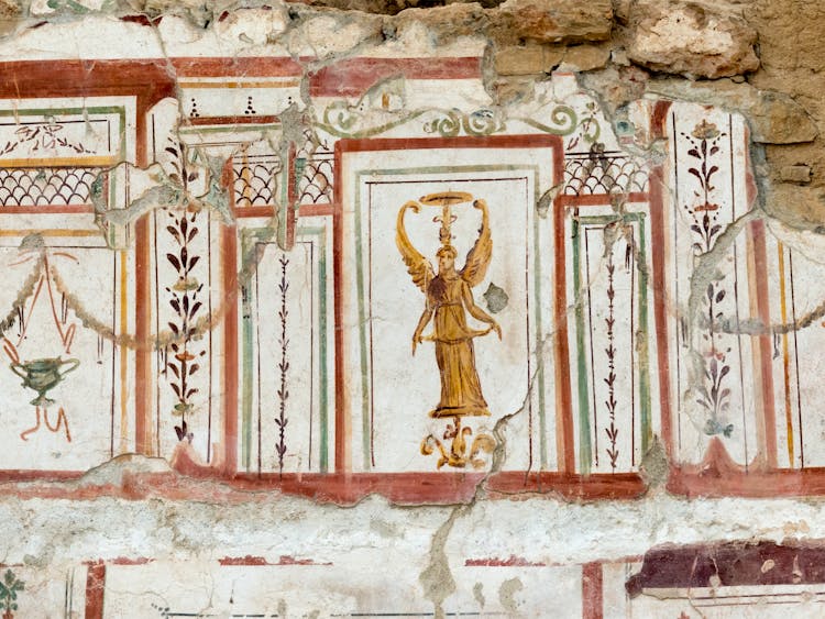 Fresco On White Wall