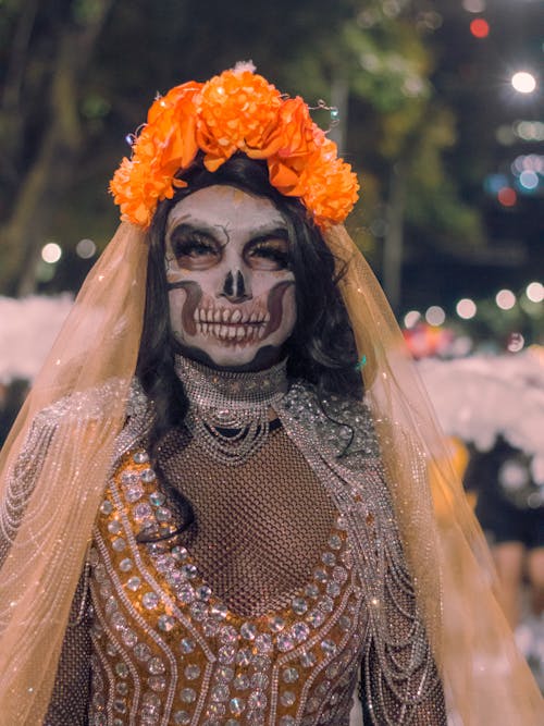 Woman in Day of the Dead Costume