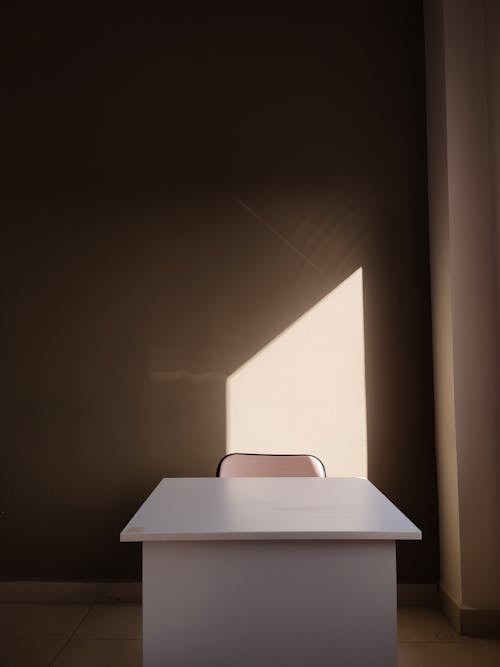 Abstract Image of a Minimalist Interior with a Light on the Wall