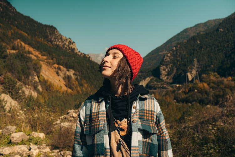 Portrait Of Woman In A Mountain Valley 