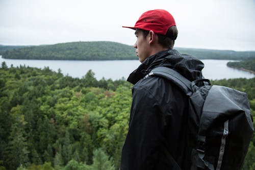 Person Mit Rucksack