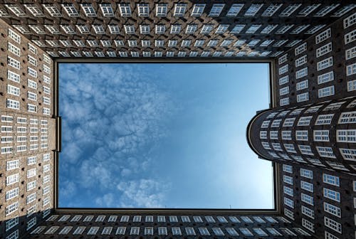 Blue Sky Over the Sprinkenhof Courtyard