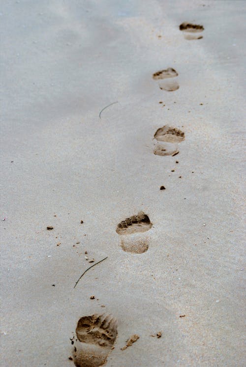 Free Footprints On Sand Stock Photo