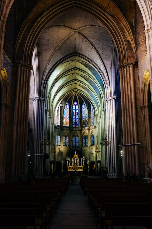 Kostnadsfri bild av frankrike, gotisk arkitektur, interiör
