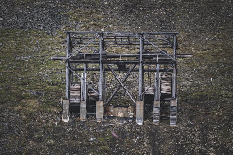 Wooden, Vintage Mine Construction