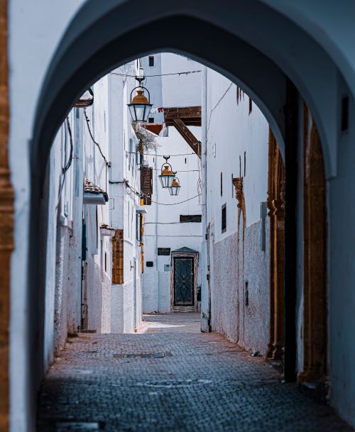 Free Explore the charming streets of Rabat with timeless architecture and alleys. Stock Photo