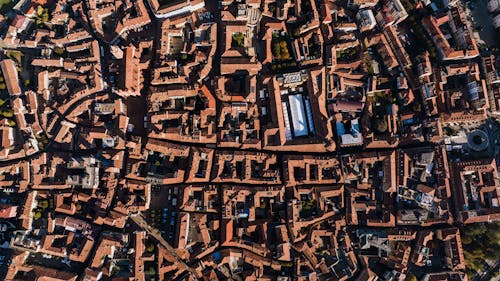 Roofs of Buildings in Town