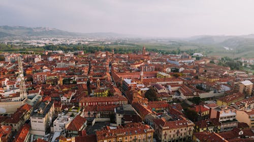 Aerial View of Old Town Houses