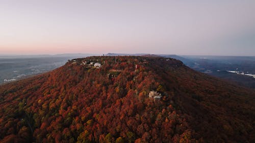 ドローン撮影, 夜明け, 山の無料の写真素材