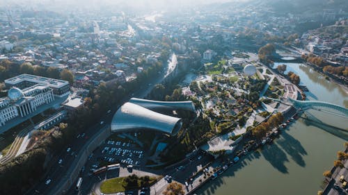 Бесплатное стоковое фото с высокий угол обзора, город, города