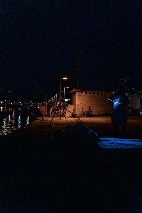 Základová fotografie zdarma na téma cais, noční, pobřeží