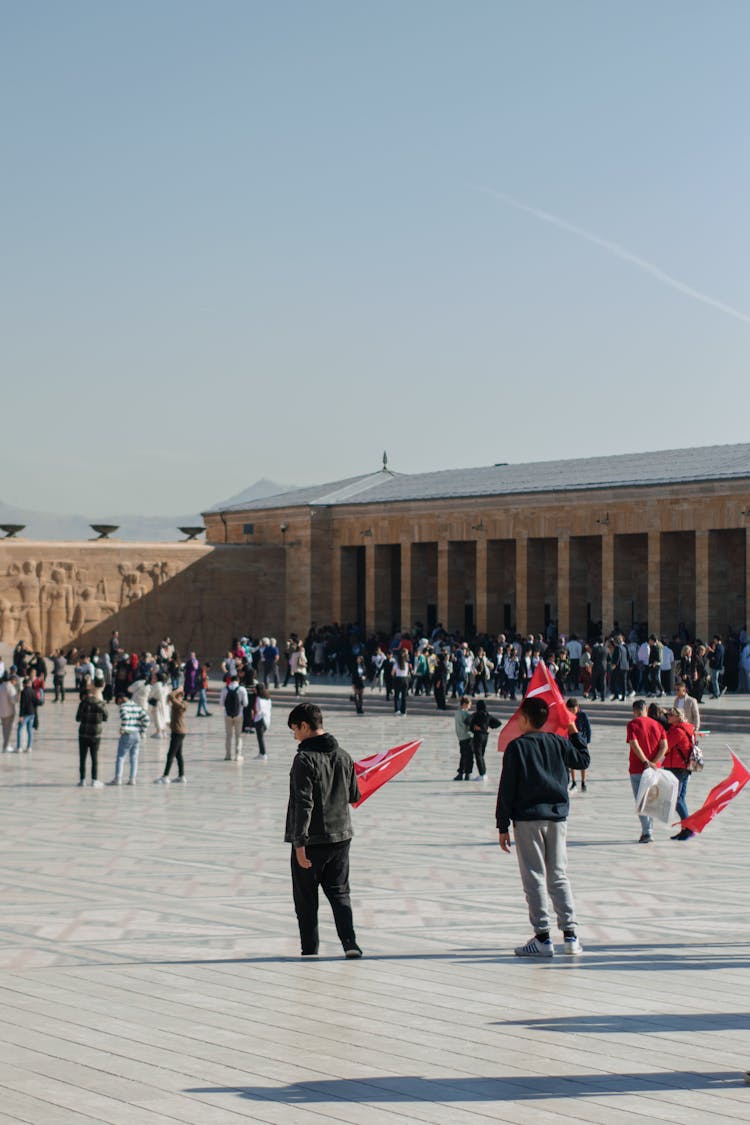 Crowd In Front Of Anitkabir Complex In Ankara, Turkey