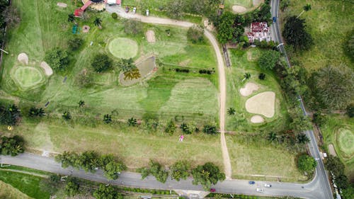 Základová fotografie zdarma na téma silnice, snímek z dronu, stromy