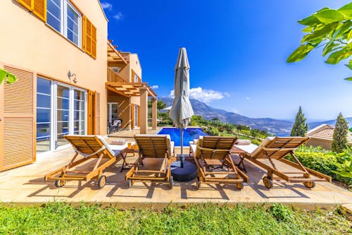 Deckchairs on Patio