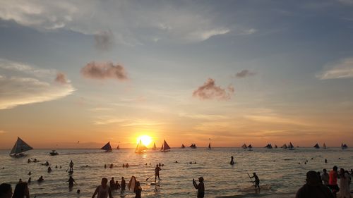 Free Sunset & Sailboats Stock Photo