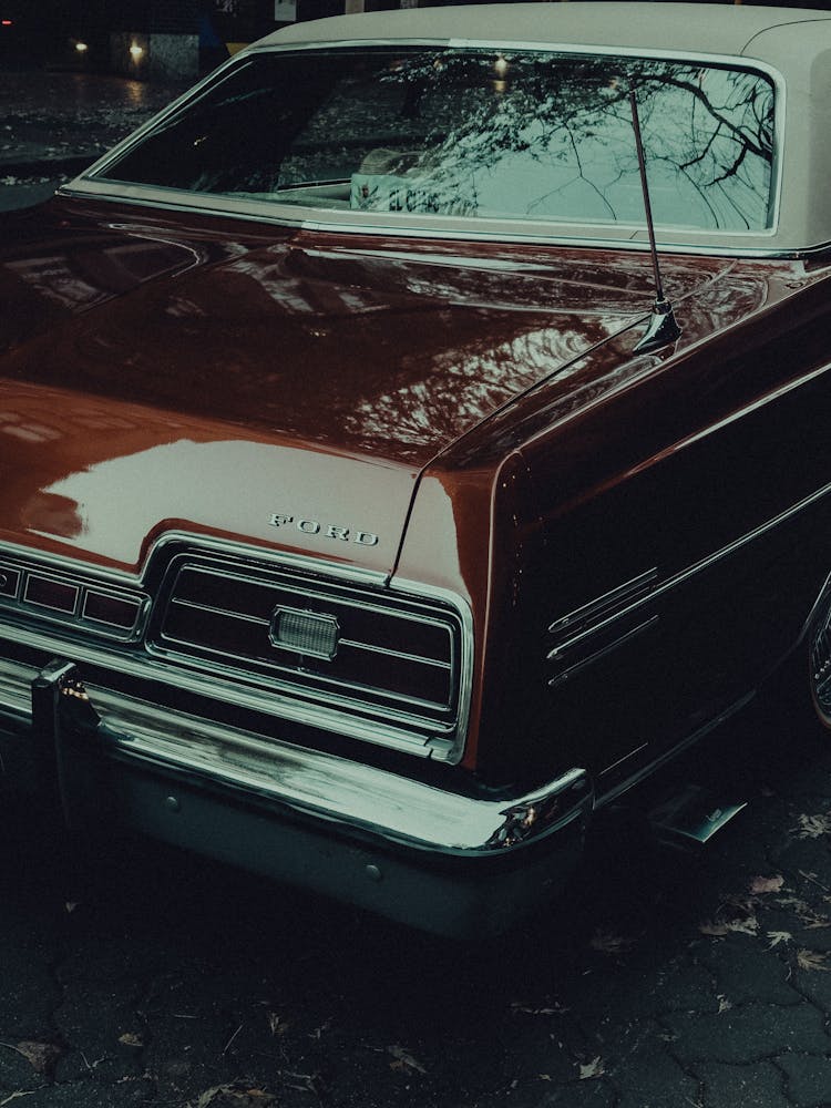 Back Of A Ford LTD Parked On The Street