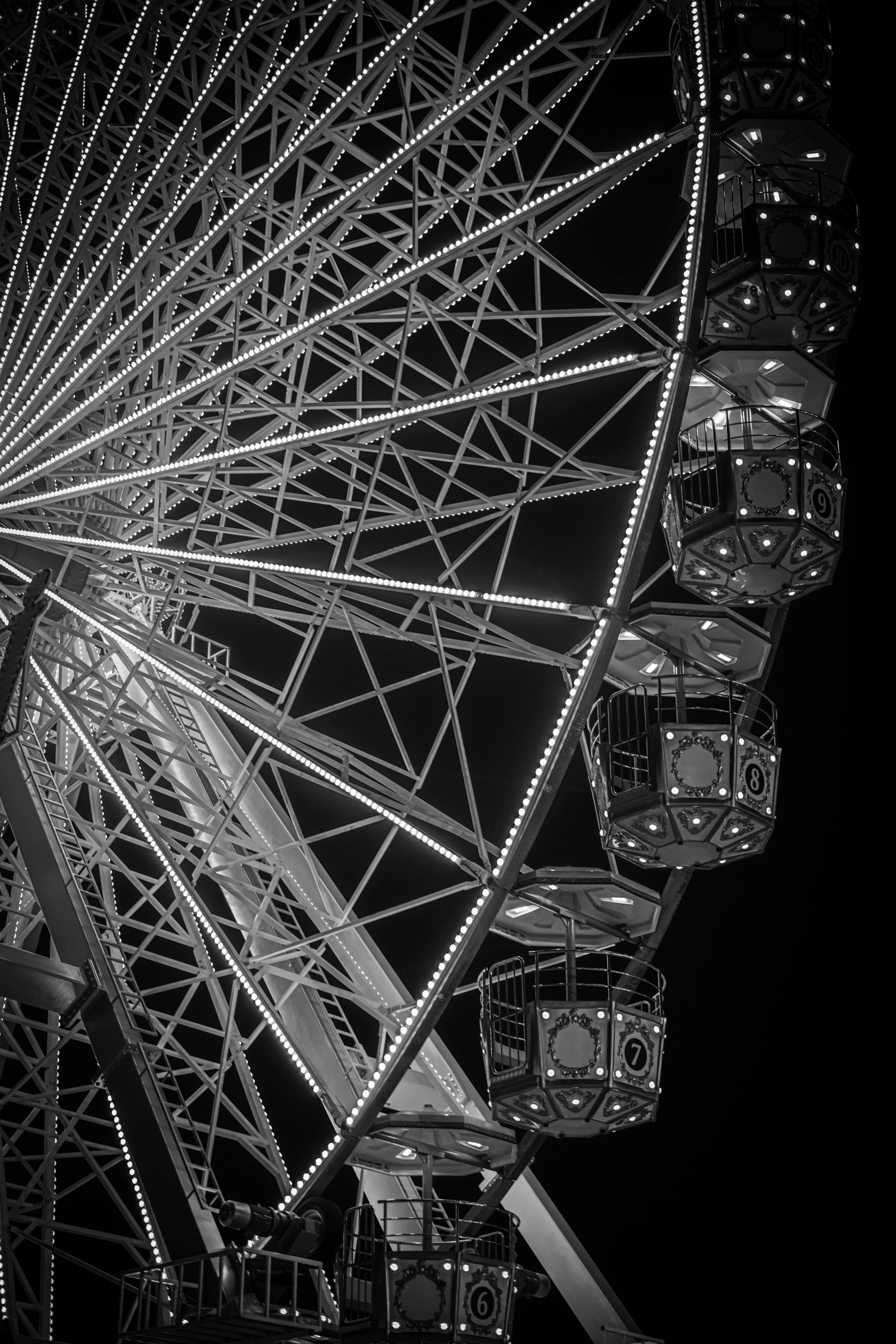 Numbered Gondolas of the Ferris Wheel · Free Stock Photo