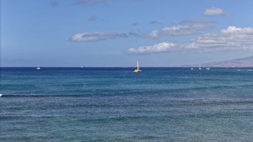 Ingyenes stockfotó csónakok, horizont, óceán témában