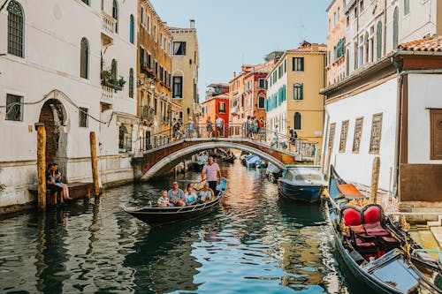 People on Gondola in Venice