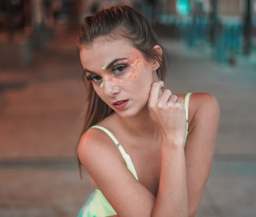 Portrait of Woman with Painted Face