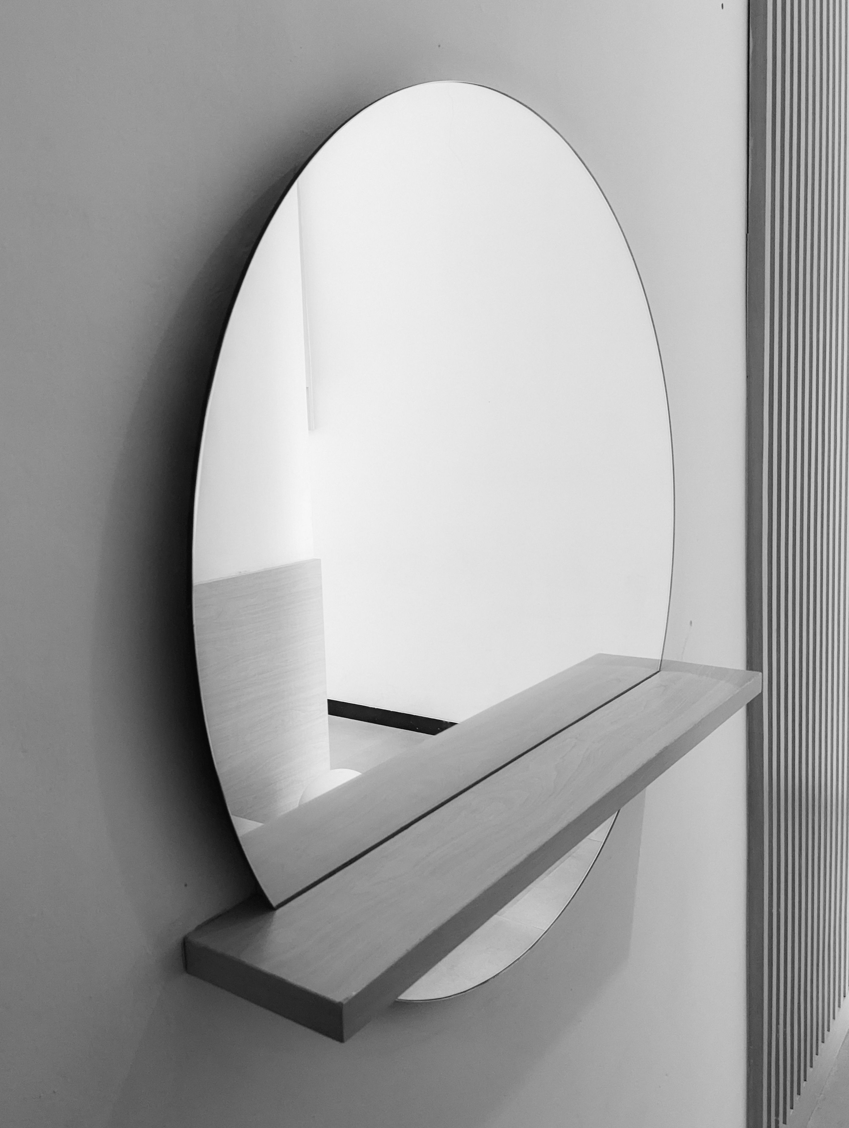 Round Mirror with Shelf · Free Stock Photo