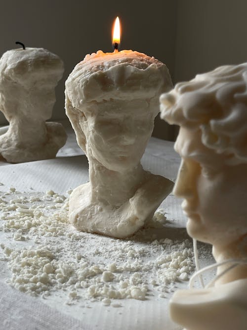 Wax Busts with Candle