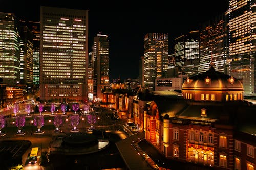 Chiyoda District with Tokyo Station at Night