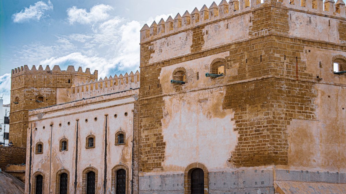Capture of historic fortified walls in Rabat, showcasing ancient architecture and cultural heritage.