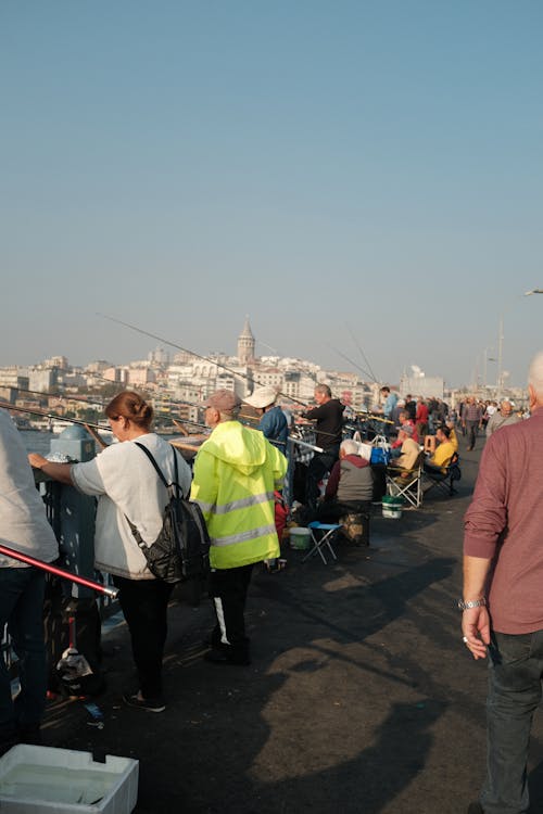 Free stock photo of angler, angling, city trip